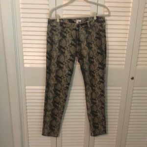 Cabi snake skin print jeans